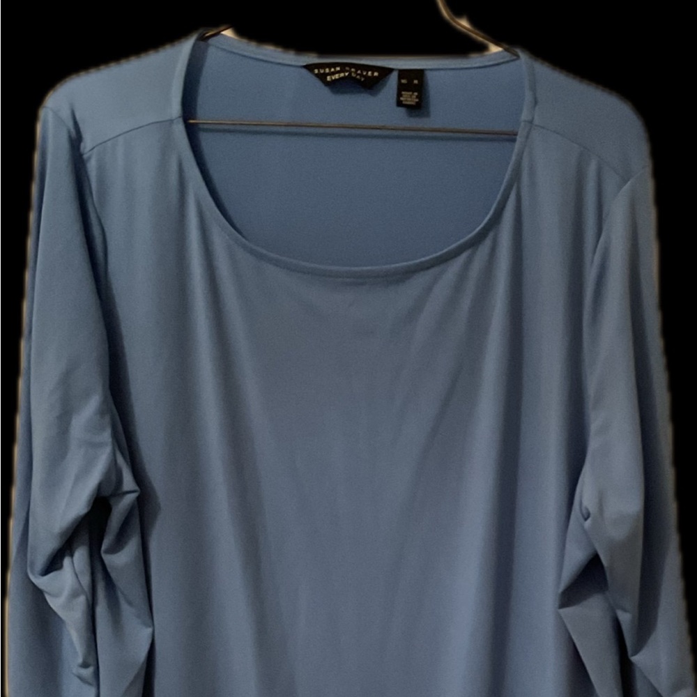 Blue knee length Susan Graver top